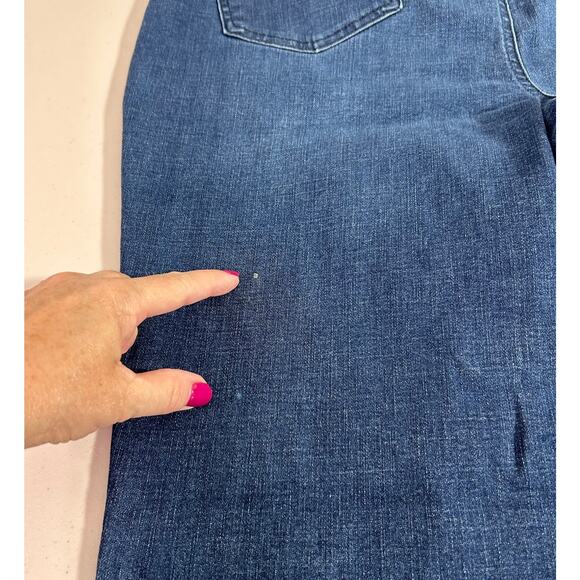 NYDJ Marilyn Province Straight Jean Blue Lift Tuck Technology Medium Wash SZ 16 - Picture 8 of 12